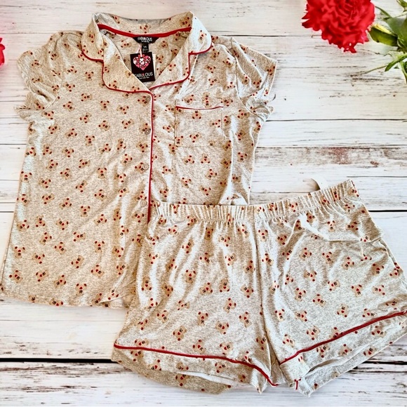 Fabulous Just Like You Other - NWT Fabulous Just Like You Butter Soft Valentine Teddy Bear Pajama Set - Size L